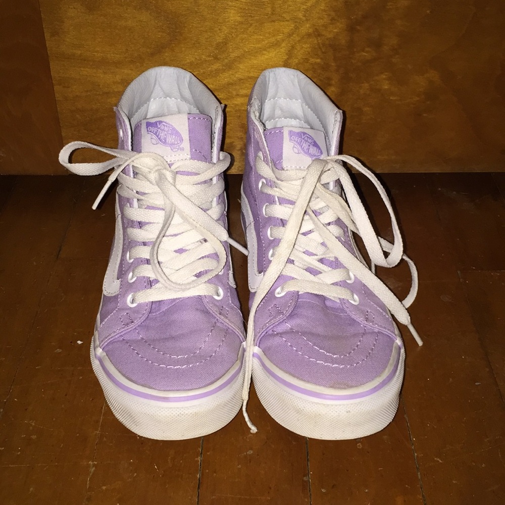 Lilac hightop vans